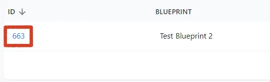 New blueprint ID